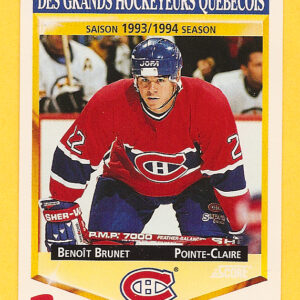 1993 PANINI Durivage #8-Benoit Brunet