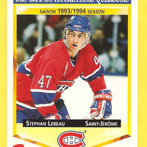 1993 PANINI Durivage #14-Stephan Lebeau