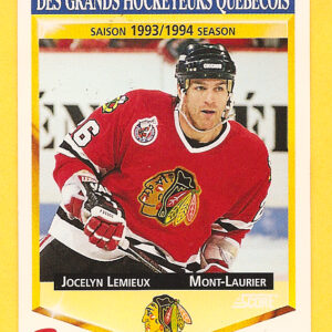 1993 PANINI Durivage #43-Jocelyn Lemieux