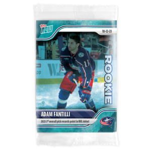 2023-24 TOPPS NOW /10 Blue Ice Parallel #8- Adam Fantilli (1 of 10)