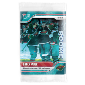 2023-24 TOPPS NOW /10 Blue Ice Parallel #9- Brock Faber (1 of 10)