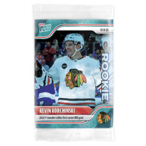 2023-24 TOPPS NOW /10 Blue Ice Parallel  #32- Kevin Korchinski (1 of 10)