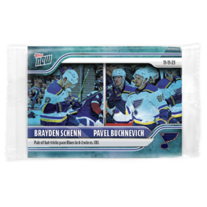 2023-24 TOPPS NOW /10 Blue Ice Parallel  #34- Brayden Schenn/ Pavel Buchnevich (1 of 10)