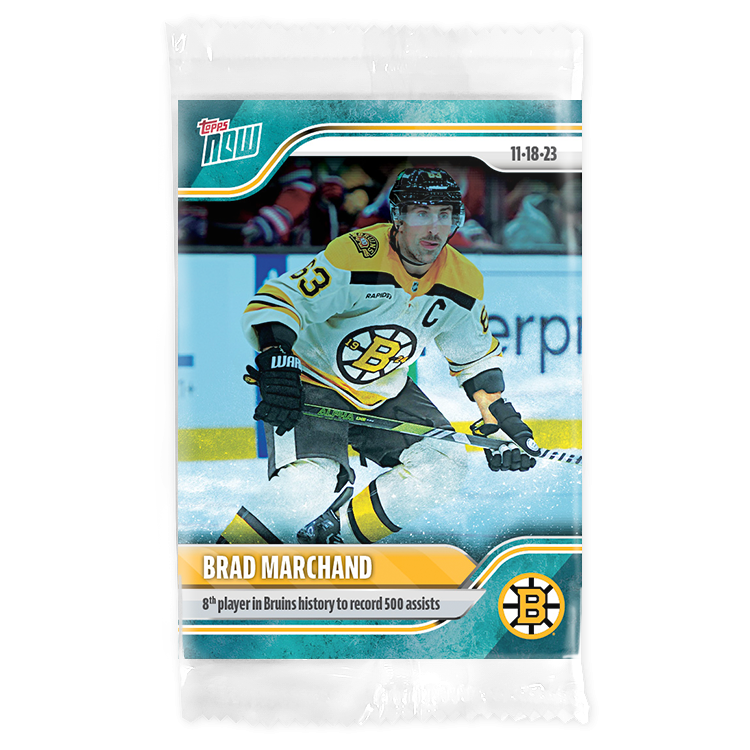 2023-24 TOPPS NOW /10 Blue Ice Parallel #39- Brad Marchand (1 of 10)