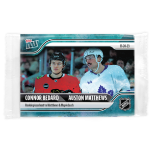 2023-24 TOPPS NOW /10 Blue Ice Parallel  #45- Connor Bedard 6/ Auston Matthews 3 (1 of 10)