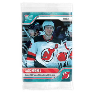 2023-24 TOPPS NOW /10 Blue Ice Parallel  #63- Jack Hughes 3 (1 of 10)
