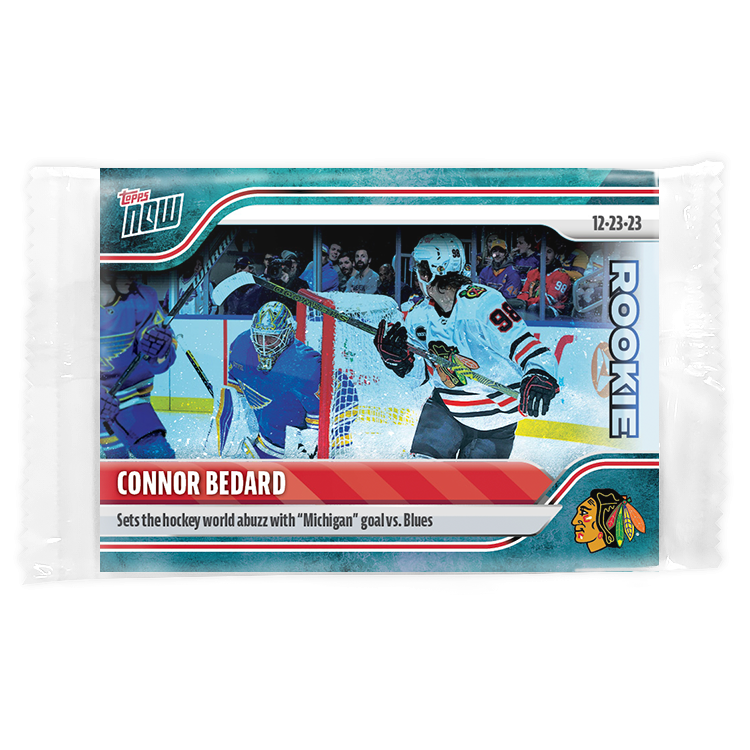 2023-24 TOPPS NOW /10 Blue Ice Parallel #70- Connor Bedard 8 (1 of 10)