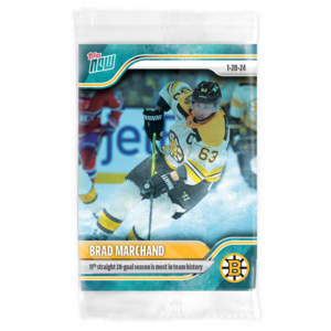 2023-24 TOPPS NOW /10 Blue Ice Parallel  #92- Brad Marchand 2 (1 of 10)