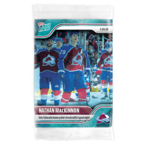 2023-24 TOPPS NOW /10 Blue Ice Parallel  #96- Nathan MacKinnon 4 (1 of 10)