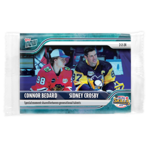 2023-24 TOPPS NOW /10 Blue Ice Parallel  #107- Connor Bedard 10/ Sidney Crosby 6 (1 of 10)