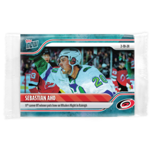 2023-24 TOPPS NOW /10 Blue Ice Parallel  #117- Sebastian Aho (1 of 10)