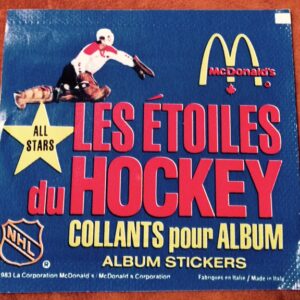 1982 Mcdonald's Quebec EMPTY (No stickers inside) NHL sticker pack
