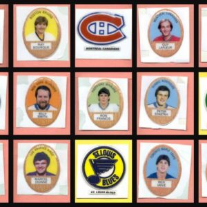1983 Funmate Puffy NHL Stickers Set of 148 (25 Panels of 6 stickers)