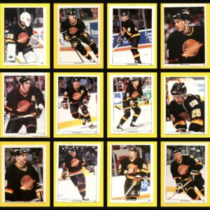1991 Panini Vancouver Canucks NHL Hockey Stickers Super Set of 32 (2 Panels)