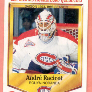 1992 PANINI Durivage #49-Andre Racicot
