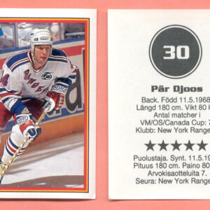 1993 Semic Sweden #30-Par Djoos