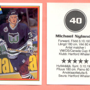 1993 Semic Sweden #40-Michael Nylander