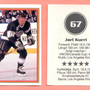 1993 Semic Sweden #67-Jari Kurri