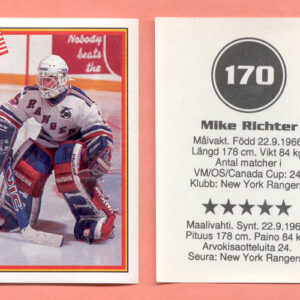 1993 Semic Sweden #170-Mike Richter