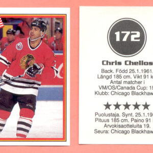 1993 Semic Sweden #172-Chris Chelios