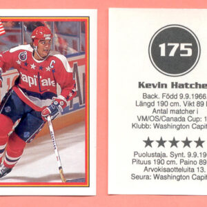 1993 Semic Sweden #175-Kevin Hatcher