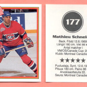 1993 Semic Sweden #177-Mathieu Schneider