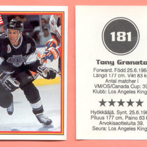 1993 Semic Sweden #181-Tony Granato