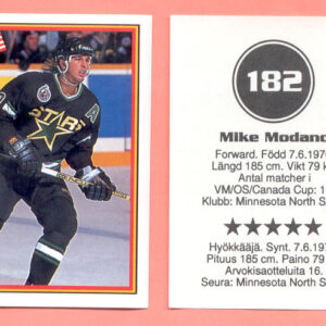 1993 Semic Sweden #182-Mike Modano