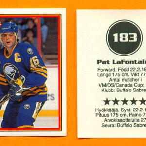 1993 Semic Sweden #183-Pat Lafontaine