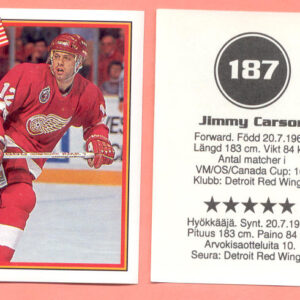 1993 Semic Sweden #187-Jimmy Carson