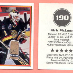 1993 Semic Sweden #190-Kirk McLean