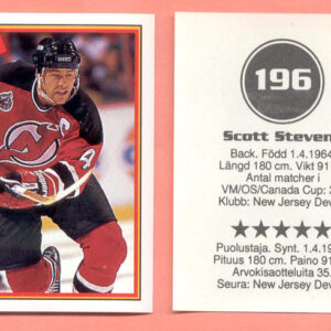 1993 Semic Sweden #196-Scott Stevens