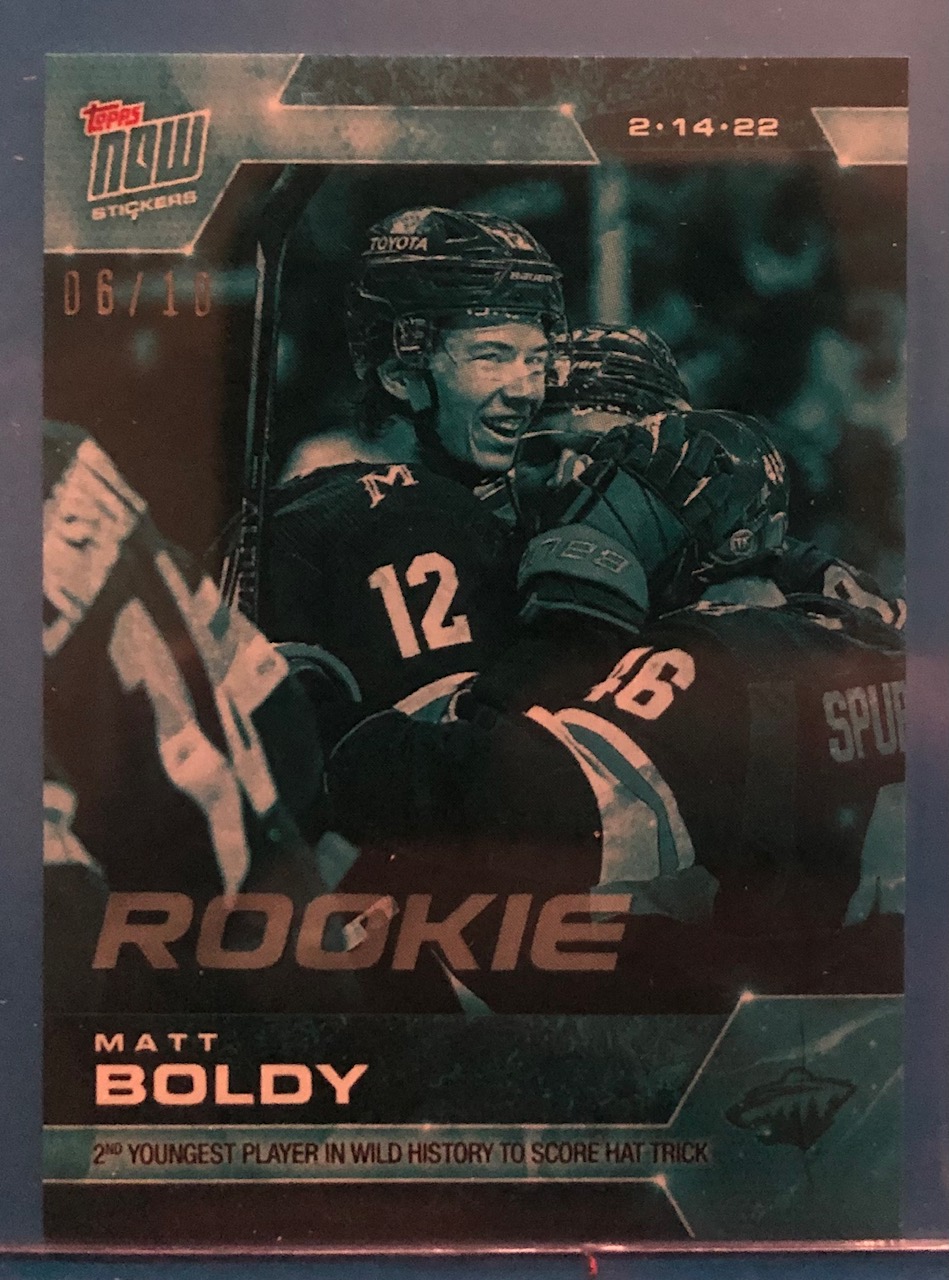 2021-22 Topps NOW Ice Parallel #293- Matt Boldy 2 (1 of 10)
