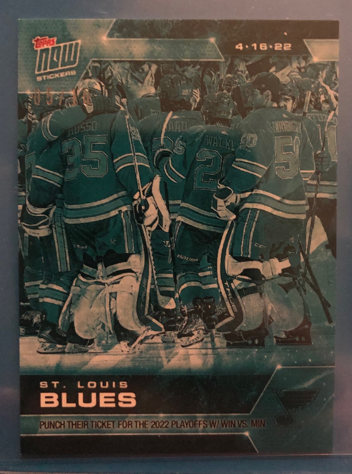 2021-22 Topps NOW Ice Parallel #406- St.Louis Blues 3 (1 of 10)