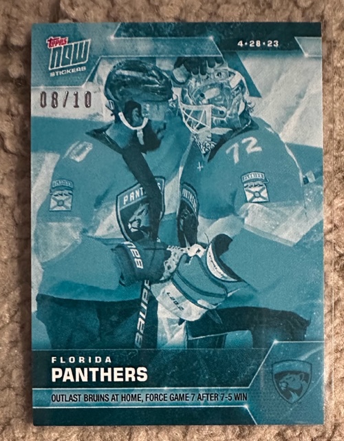 2022-23 Topps NOW Ice Parallel #383- Florida Panthers 2 (1 of 10)