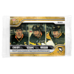 2023-24 TOPPS NOW 1/1 Gold Ice Parallel #2- Sidney Crosby/ Evgeni Malkin/ Kris Letang (1 of 1)