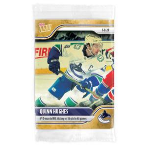 2023-24 TOPPS NOW /1 Gold Ice Parallel  #80- Quinn Hughes 3 (1 of 1)