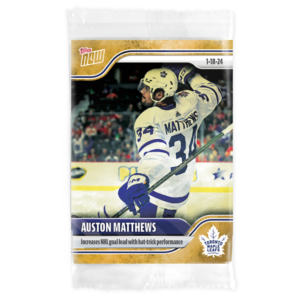 2023-24 TOPPS NOW /1 Gold Ice Parallel  #91- Auston Matthews 4 (1 of 1)