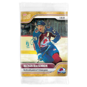 2023-24 TOPPS NOW /1 Gold Ice Parallel  #98- Nathan MacKinnon 5 (1 of 1)