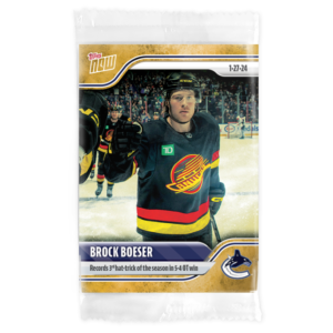 2023-24 TOPPS NOW /1 Gold Ice Parallel  #100- Brock Boeser 2 (1 of 1)