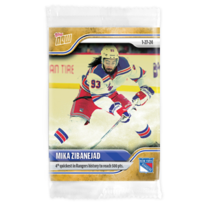 2023-24 TOPPS NOW /1 Gold Ice Parallel  #102- Mika Zibanejad (1 of 1)