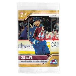 2023-24 TOPPS NOW /1 Gold Ice Parallel  #138- Cale Makar 4 (1 of 1)