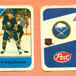 1982 Post Mini Cards #20-Craig Ramsay