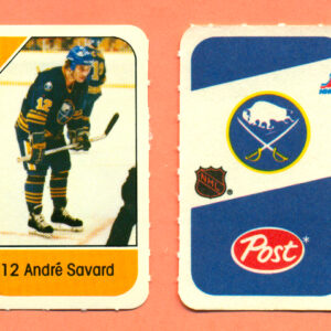 1982 Post Mini Cards #21-Andre Savard