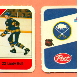 1982 Post Mini Cards #27-Lindy Ruff