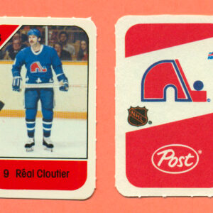 1982 Post Mini Cards #75-Real Cloutier