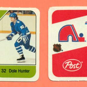 1982 Post Mini Cards #80-Dale Hunter