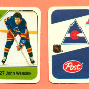 1982 Post Mini Cards #144-John Wensink