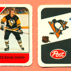 1982 Post Mini Cards #163-Randy Carlyle