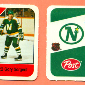 1982 Post Mini Cards #187-Gary Sargent